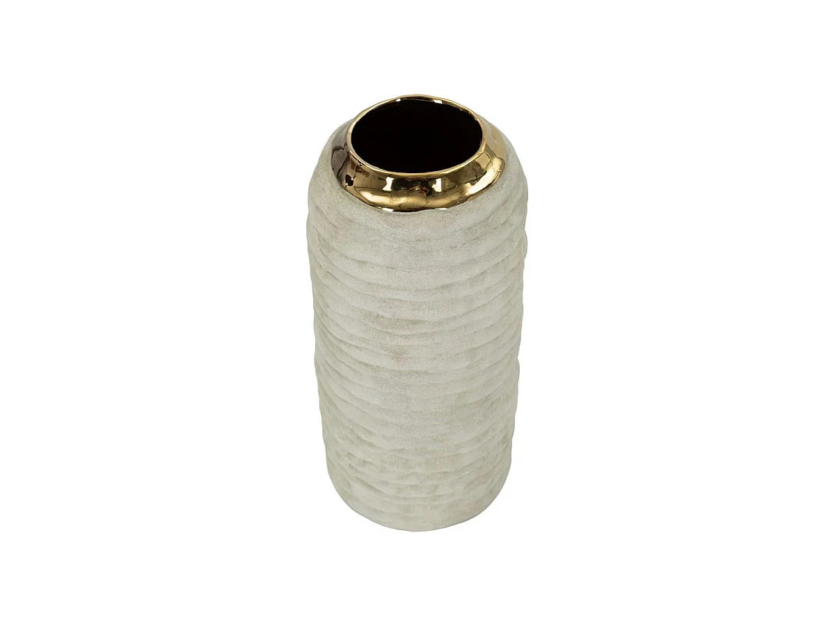 Vase Design en Céramique "Lima" 30cm Gris