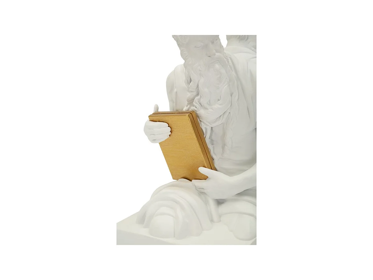 Lot de 2 Serre-Livres Déco "Poséidon" 25cm Blanc