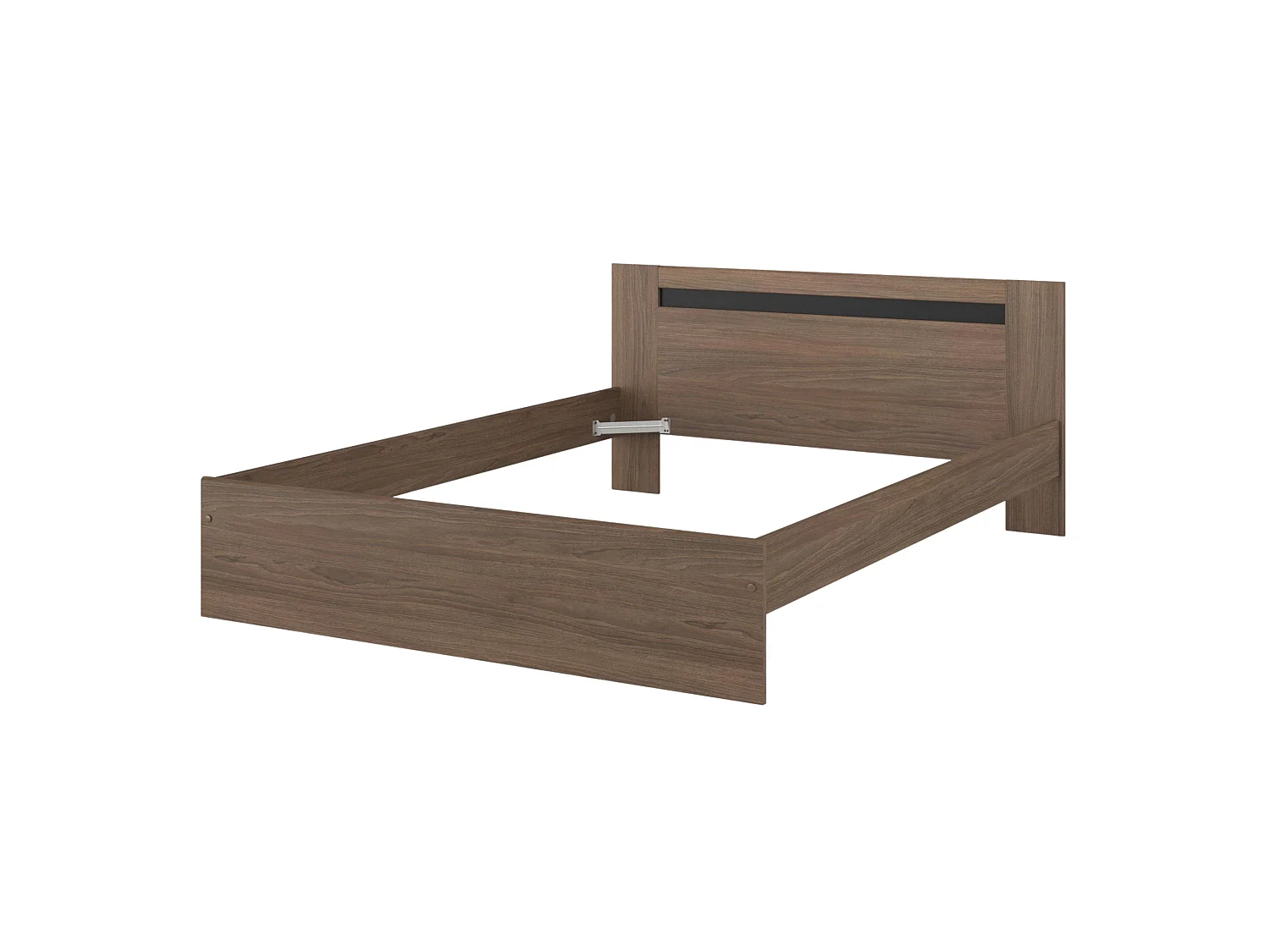 Cama Oshira 135x190 cm, Carvalho Tostado e Pontilhado Preto