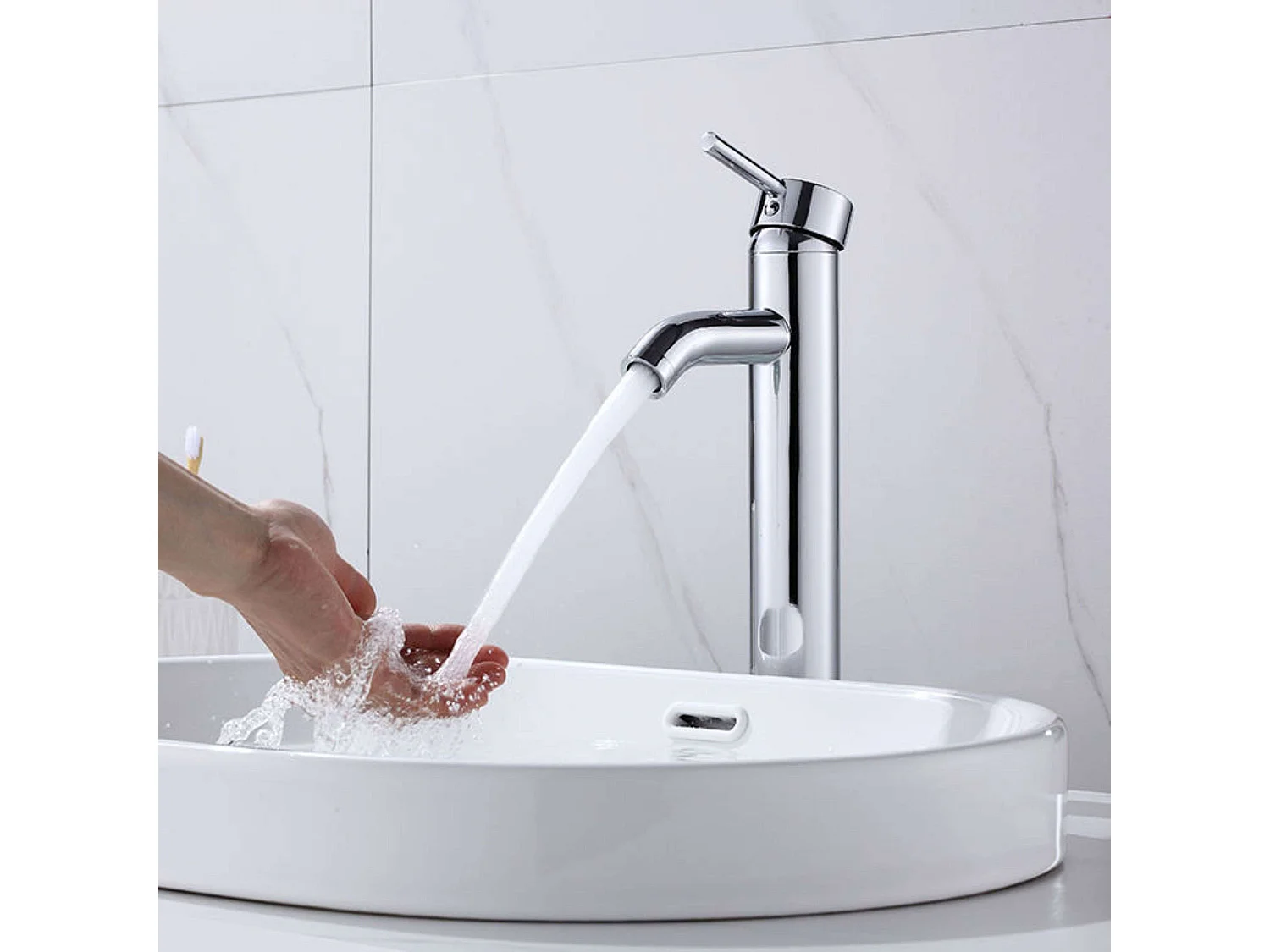 Grifo lavabo alto Lofe Cromado monomando 14,7x30,1 cm