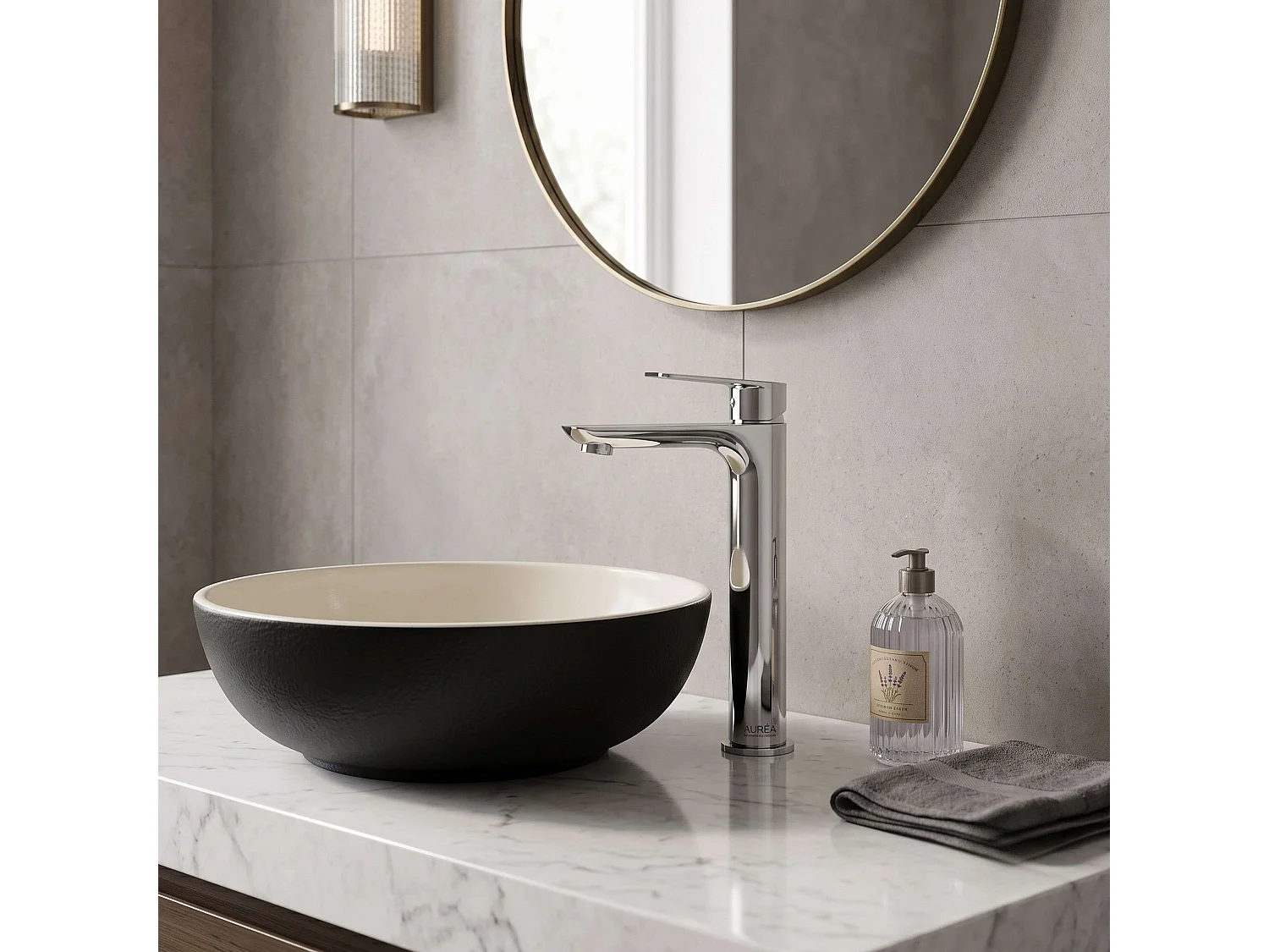 Grifo lavabo alto Misisipi Cromado monomando 18x30 cm