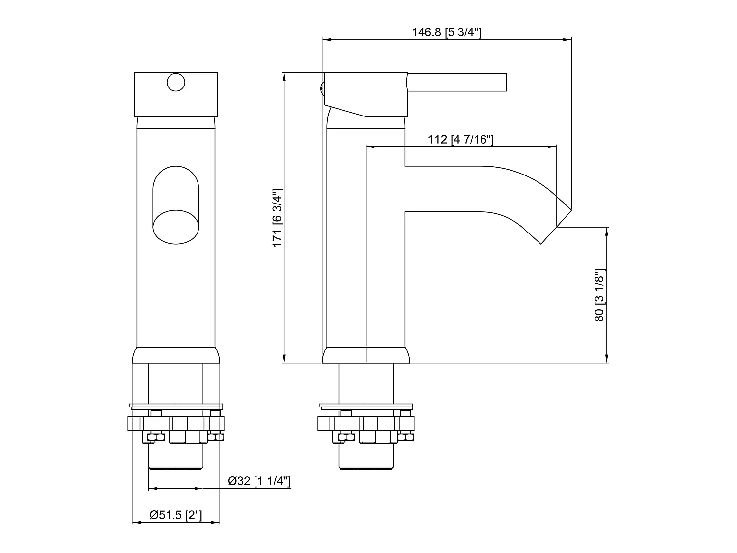 Grifo lavabo monomando Lofe Cromado cartucho cerámico 17,1 cm