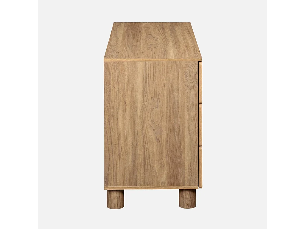 Commode décor bois 6 tiroirs bois de noisetier - Ayana