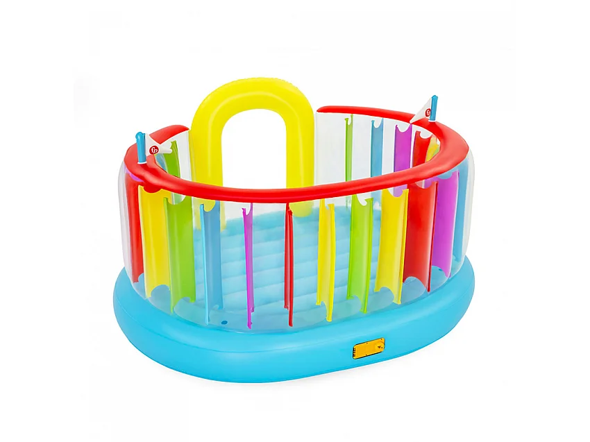 Fisher-Price Bestway Bouncetopia Castello Trampolino Gonfiabile per Bambini con Pompa Elettrica