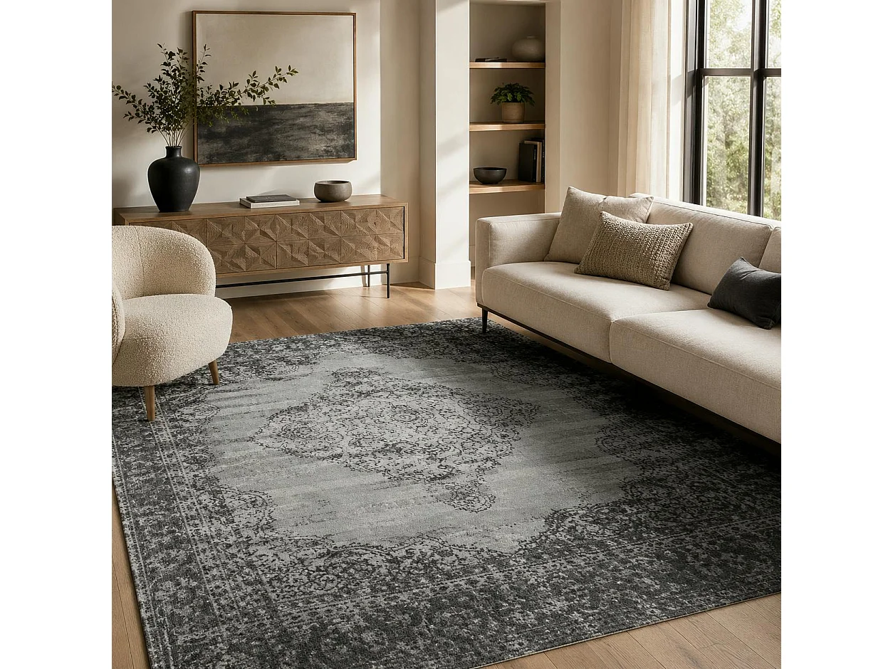 Tapis vintage gris 200x290 cm ISPAHAN