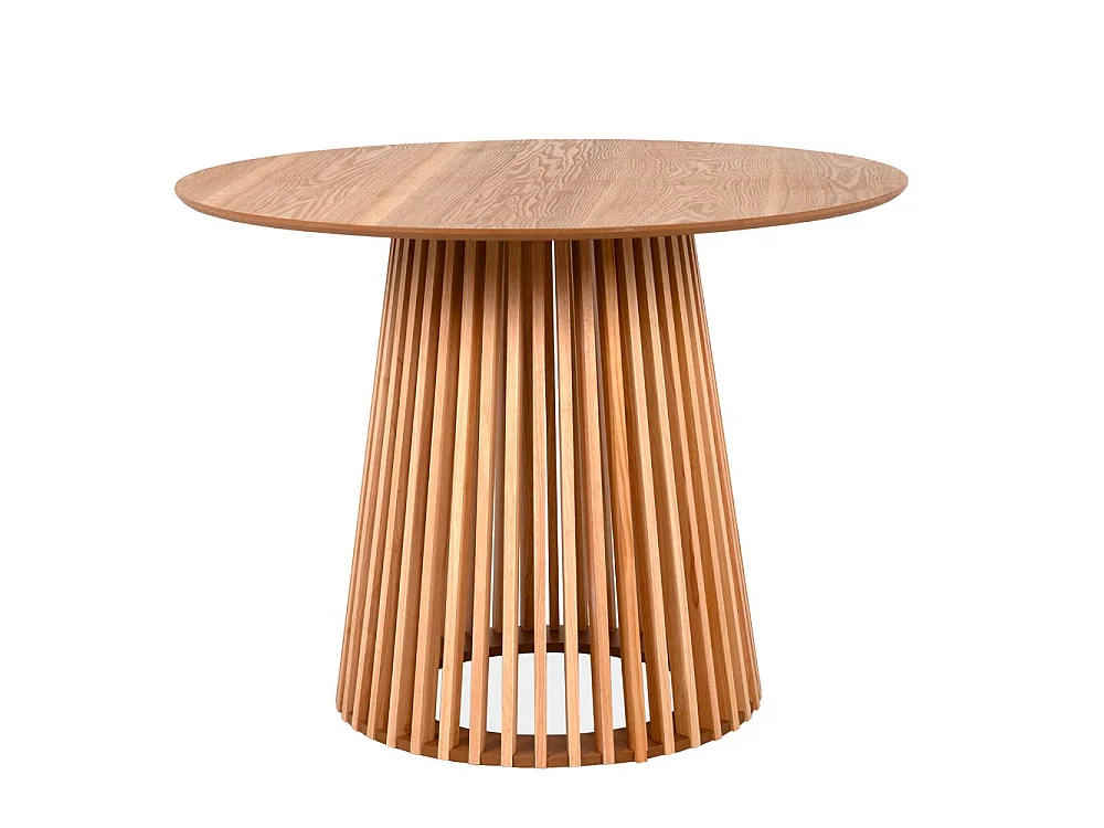 Table à manger ronde GARLE 100 x 100 x 75 cm, finition bois naturel - 4 personnes