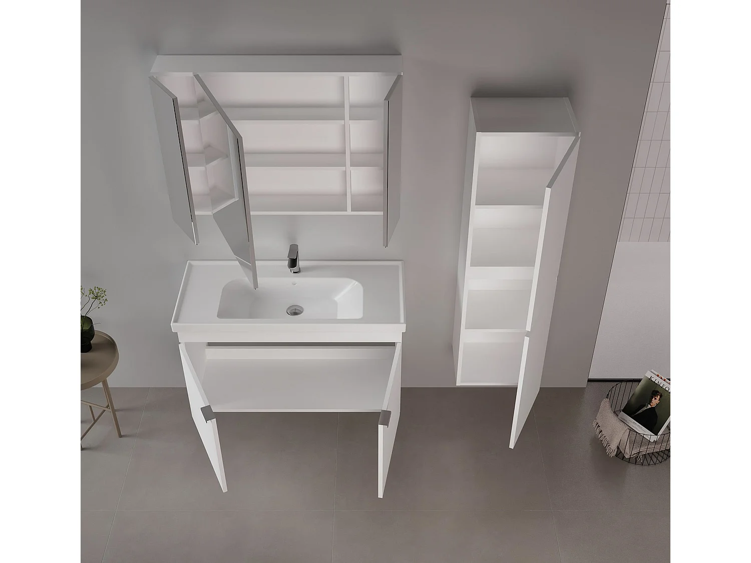 Wastafelmeubel "Desna 100" - 100 x 45 x 58 cm - Matwit