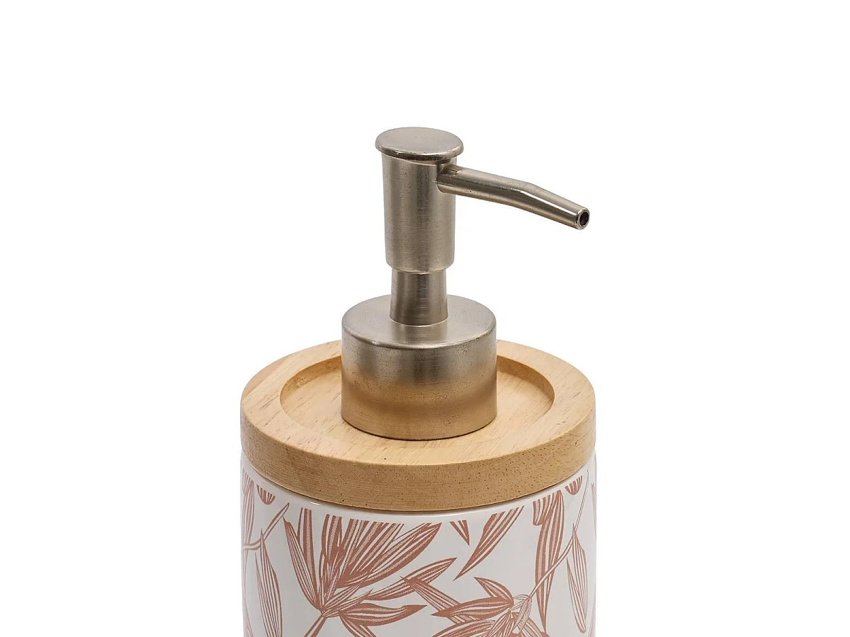 Distributeur de Savon Imprimé "Bloom" 398ml Rose