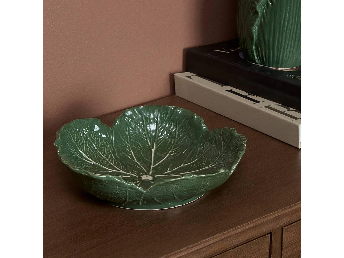 Coupelle Chou en Grès "Lisière" 21cm Vert