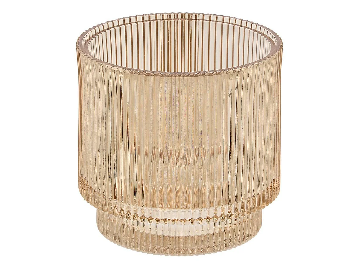 Pot à Cotons en Verre "Solis" 11cm Ambre