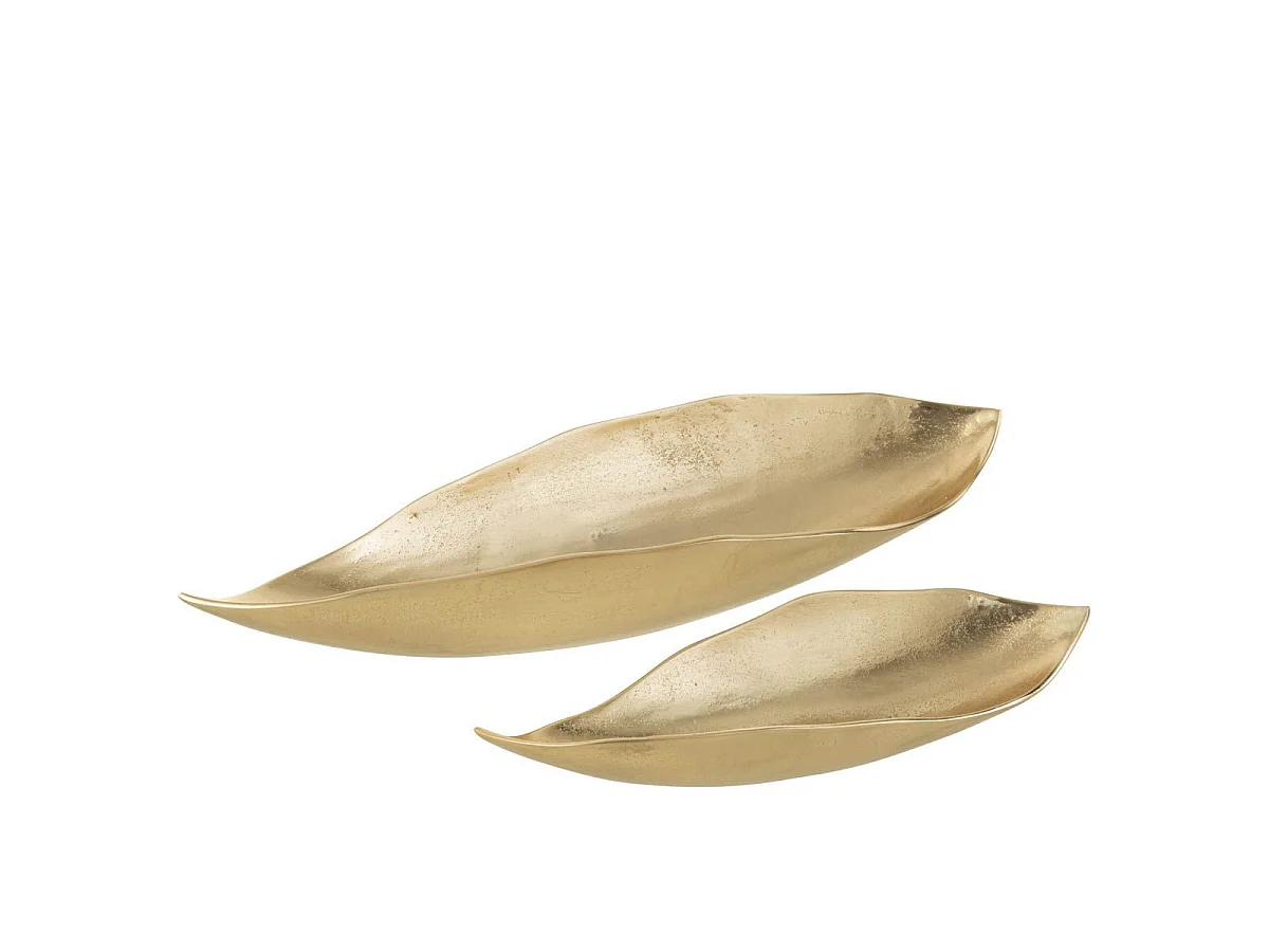 Vide-Poche Design Feuille "John" 34cm Or