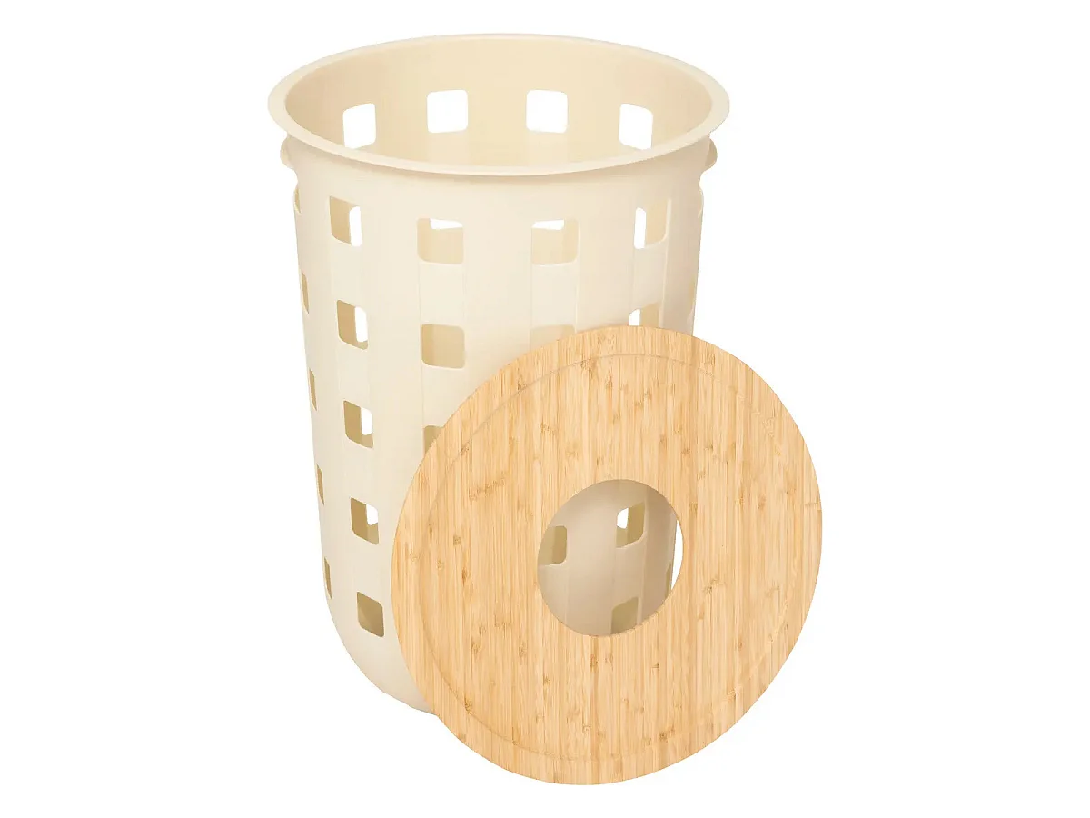 Panier à Linge Avec Couvercle "Harmony" 60L Beige