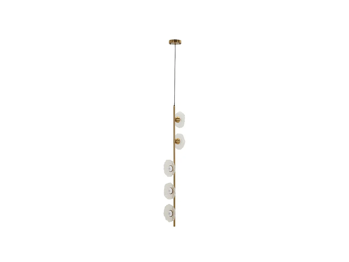 Suspension Verticale Design "Emily" 110cm Or & Transparent