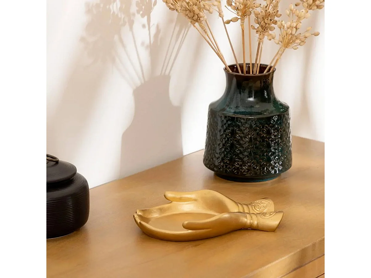 Vide-Poche Design "Main" 22cm Or