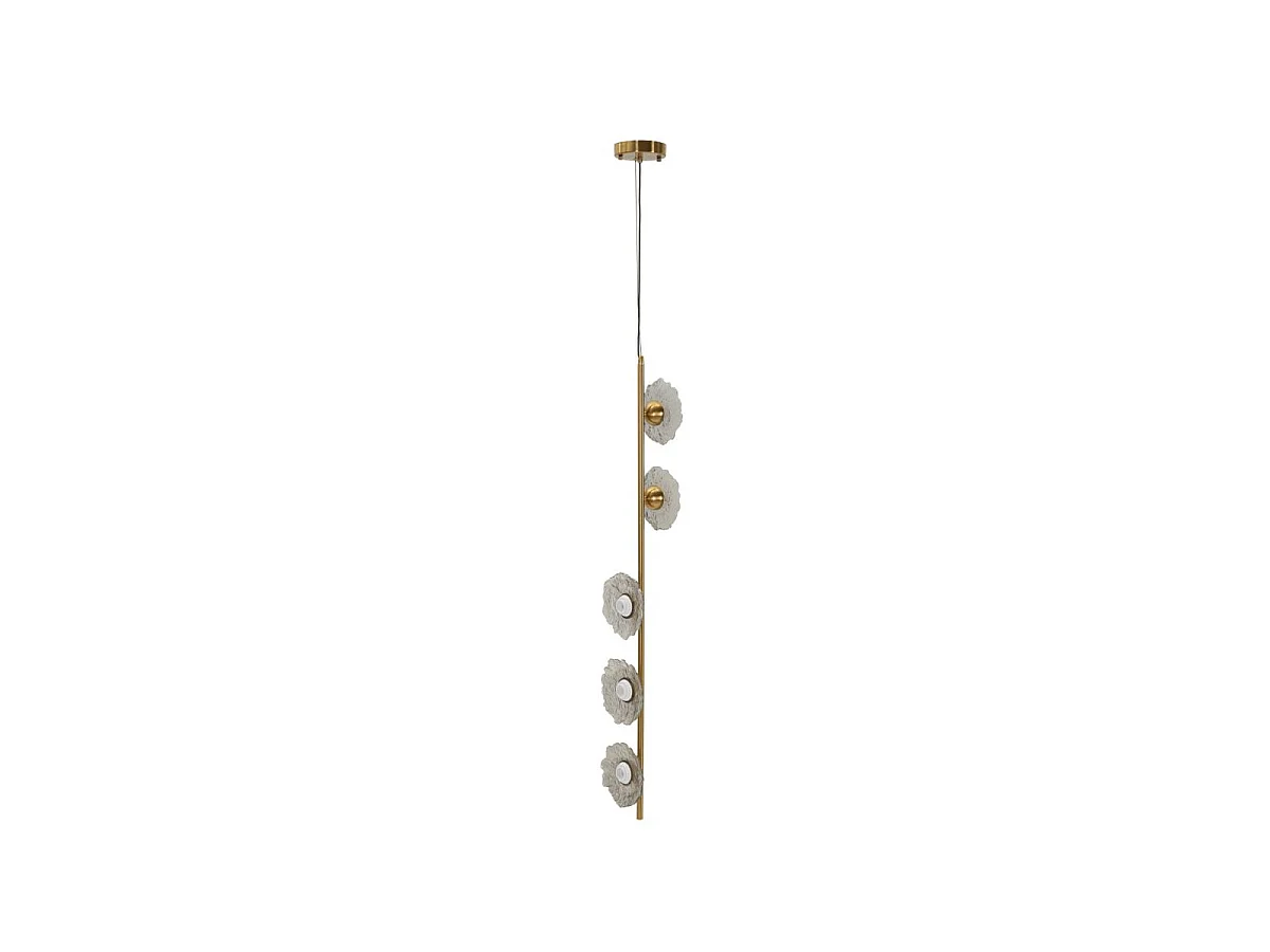 Suspension Verticale Design "Emily" 110cm Or & Gris