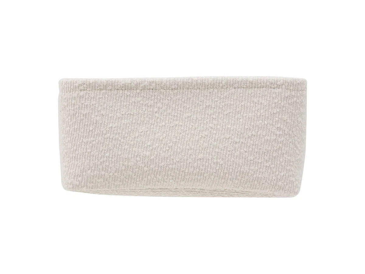Lot de 2 Paniers de Rangement Bouclette "Yla" 26cm Blanc