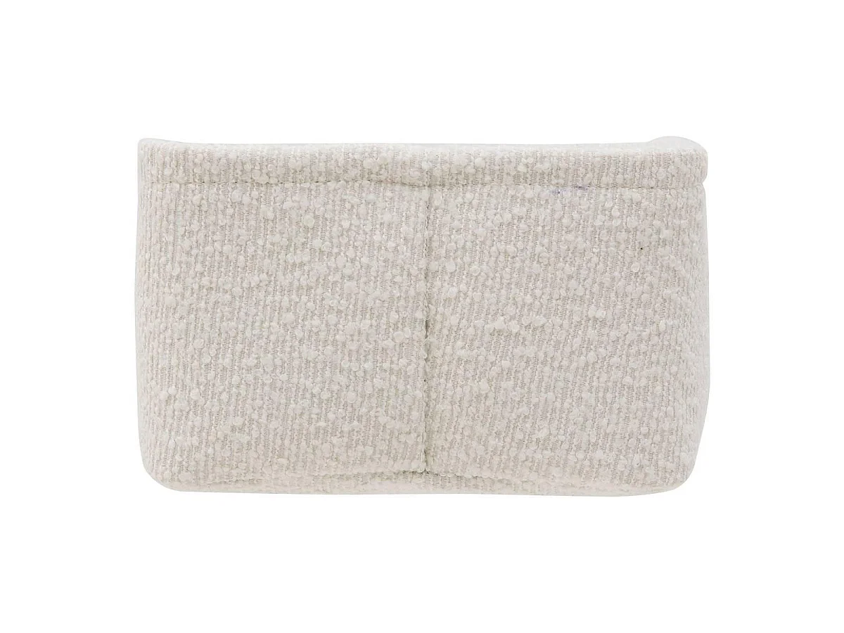 Lot de 2 Paniers de Rangement Bouclette "Yla" 26cm Blanc