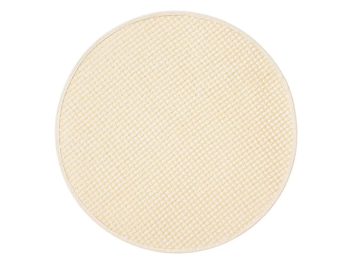 Set de Table Rond en Jute "Rivi" 38cm Blanc