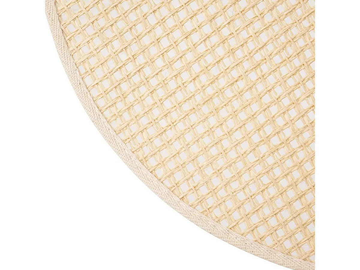 Set de Table Rond en Jute "Rivi" 38cm Blanc
