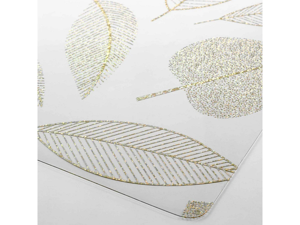 Set de Table Imprimé "Feuillette" 30x45cm Or