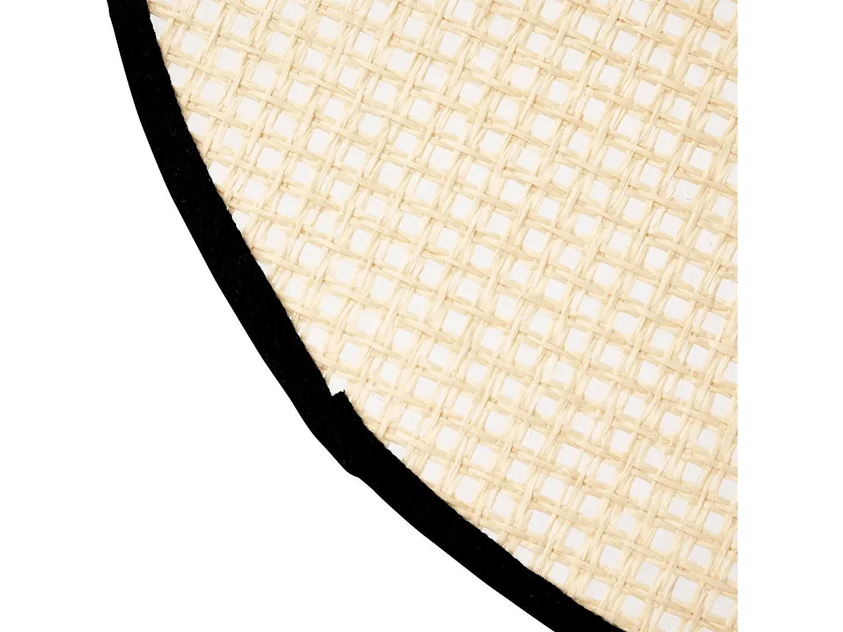 Set de Table Rond en Jute "Rivi" 38cm Noir