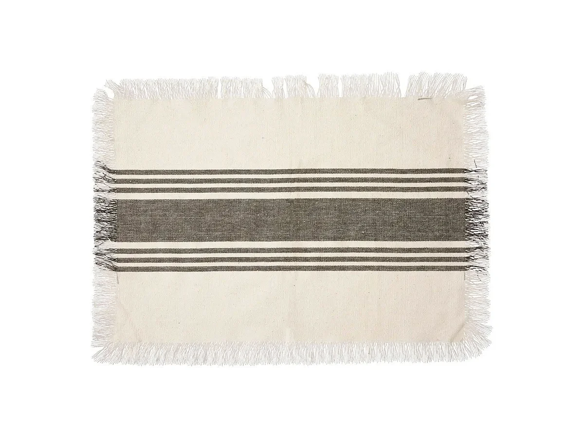 Set de Table Rayé Déco "Délice" 30x45cm Blanc