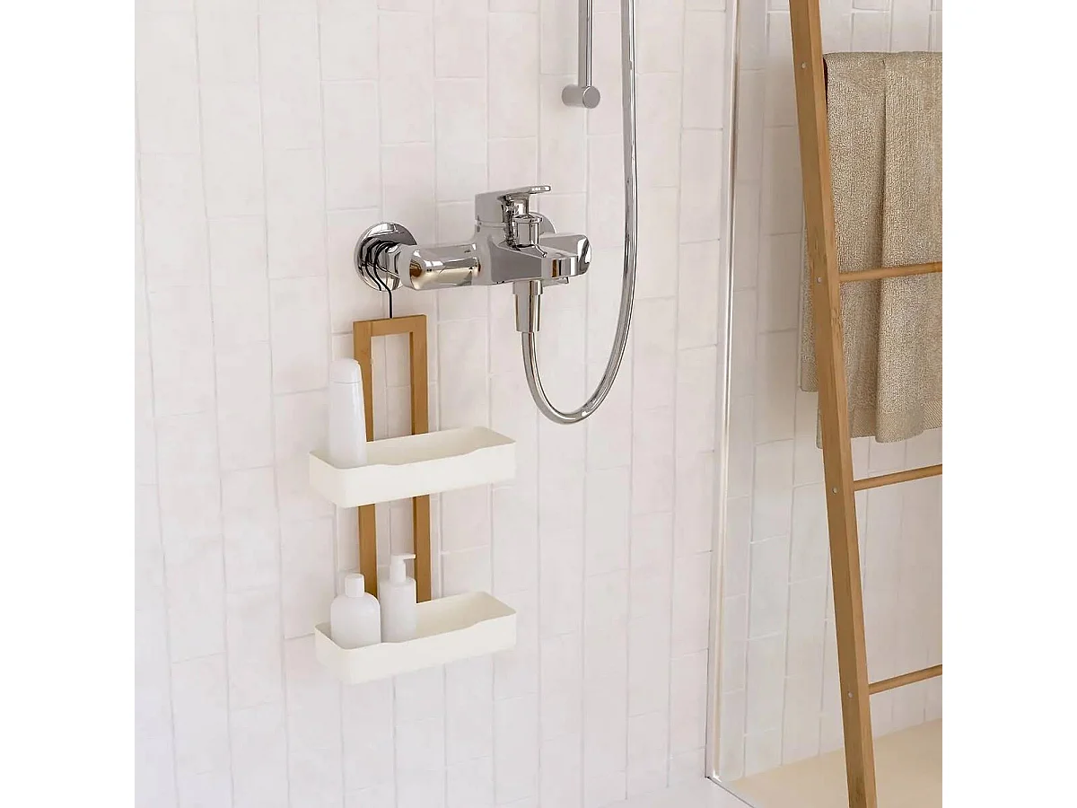 Serviteur de Douche 2 Niveaux "Natureo" 51cm Blanc