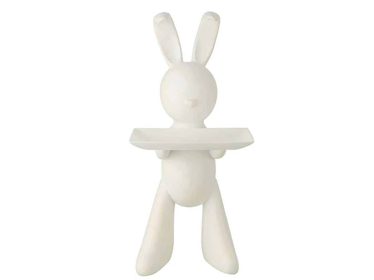 Vide-Poche Statue en Résine "Lapin" 75cm Blanc