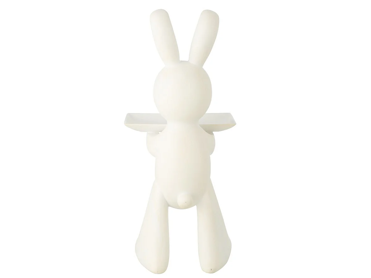 Vide-Poche Statue en Résine "Lapin" 75cm Blanc