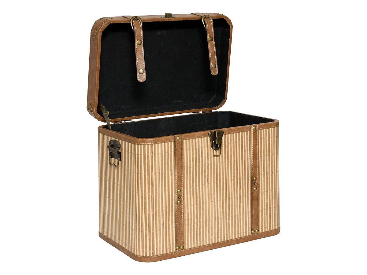 Lot de 3 Malles de Rangement "Sylia" 56cm Naturel
