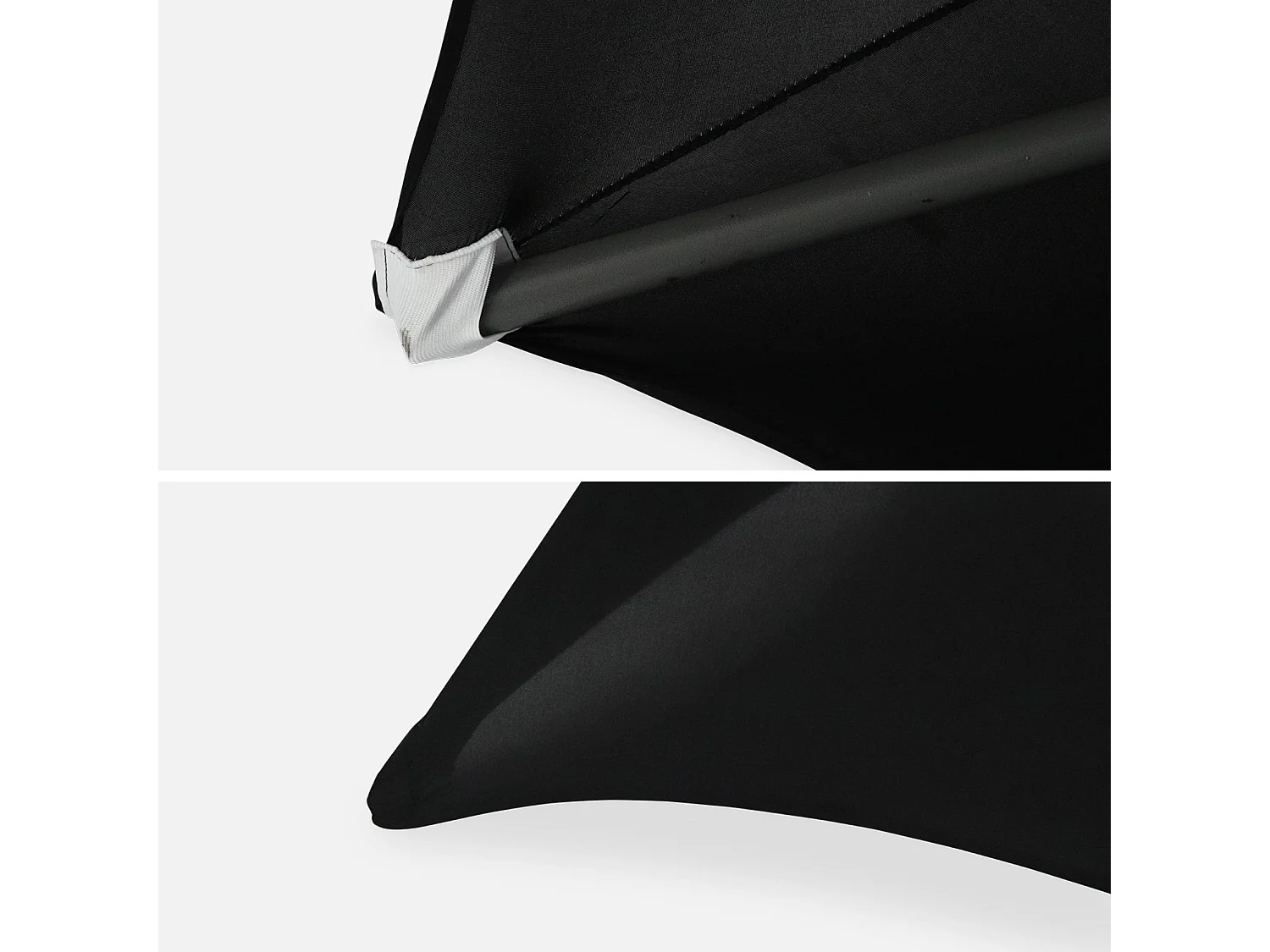 Lot de 4 tables de réception pliantes acier avec housse de protection housse en polyester noit Gala