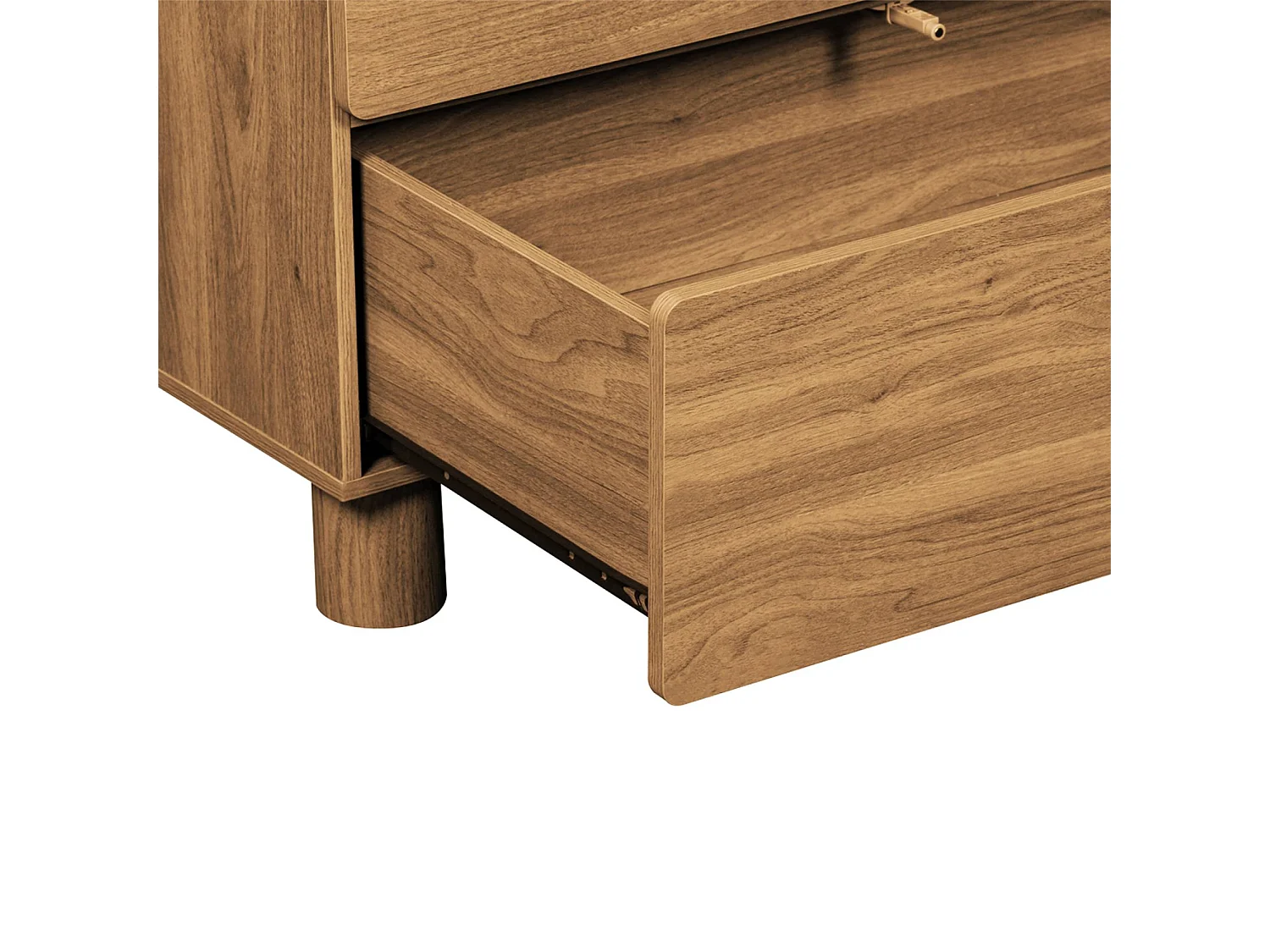 Armario vestidor efecto madera con 2 puertas, 2 cajones y 1 barra para