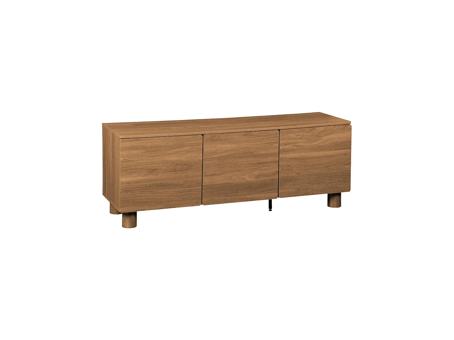 Meuble TV décor bois 3 portes 140cm bois de noisetier - Ayana