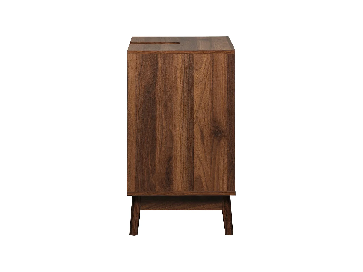 Mobile sottolavabo scandinavo a 2 ante effetto legno, noce