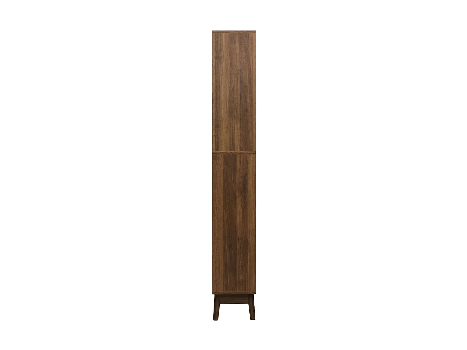 Colonne de rangement décor bois 3 étagères 2 tiroirs noyer - Linear