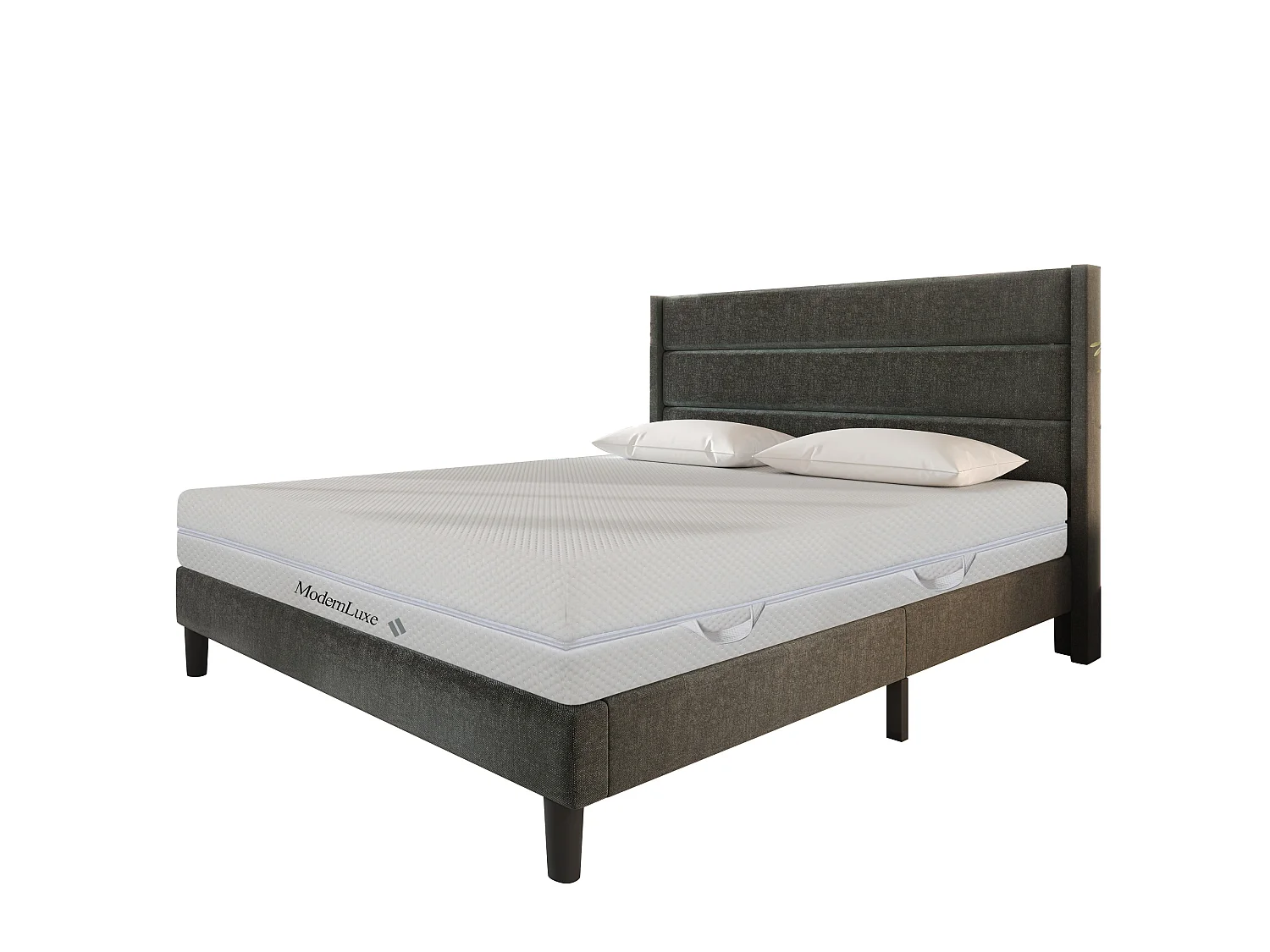 Matelas mousse froide 140x200, 7 zones, 20 cm, H3, poignées, housse lavable zippée, climatique