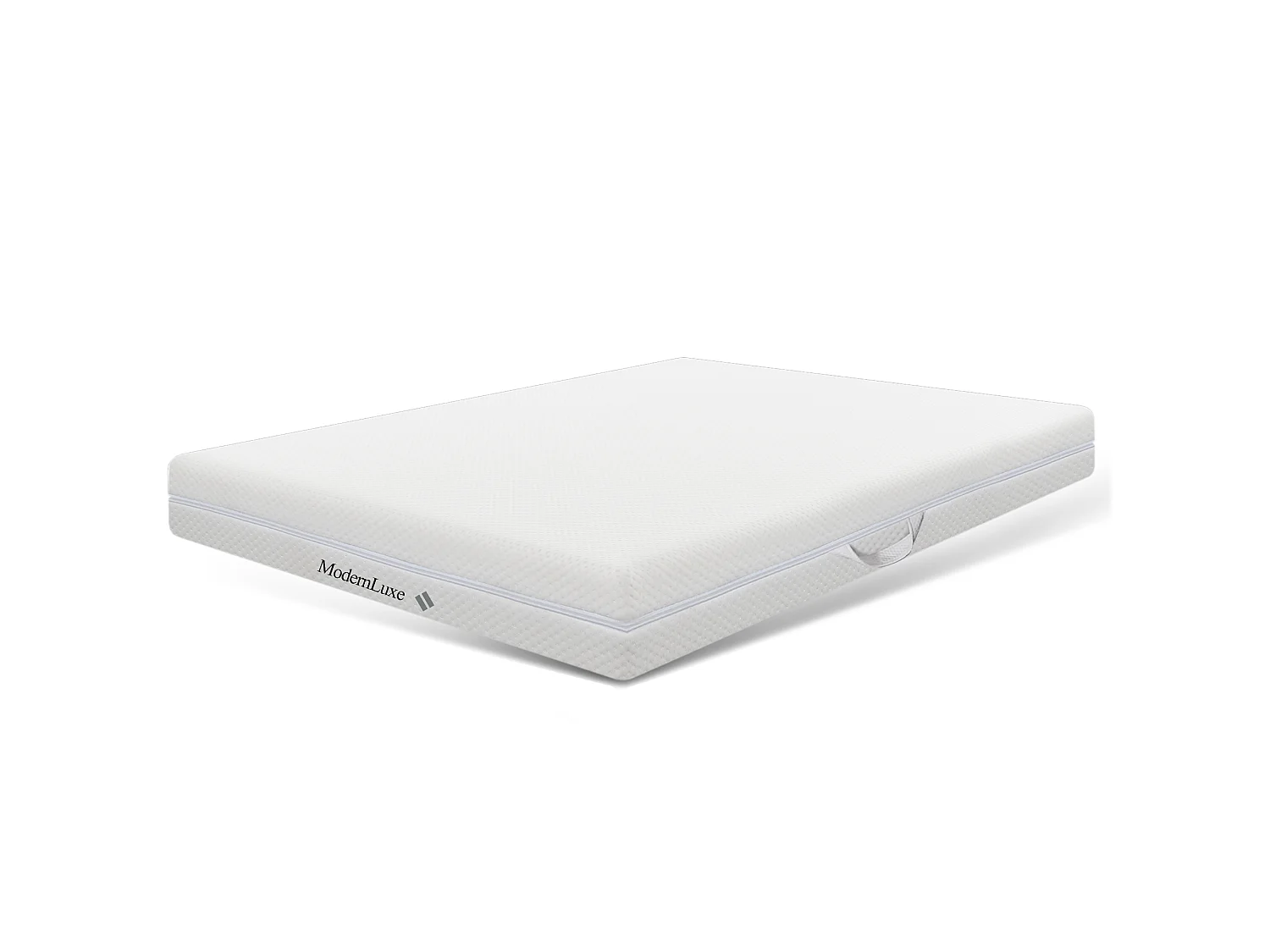 Matelas mousse froide 140x200, 7 zones, 20 cm, H3, poignées, housse lavable zippée, climatique