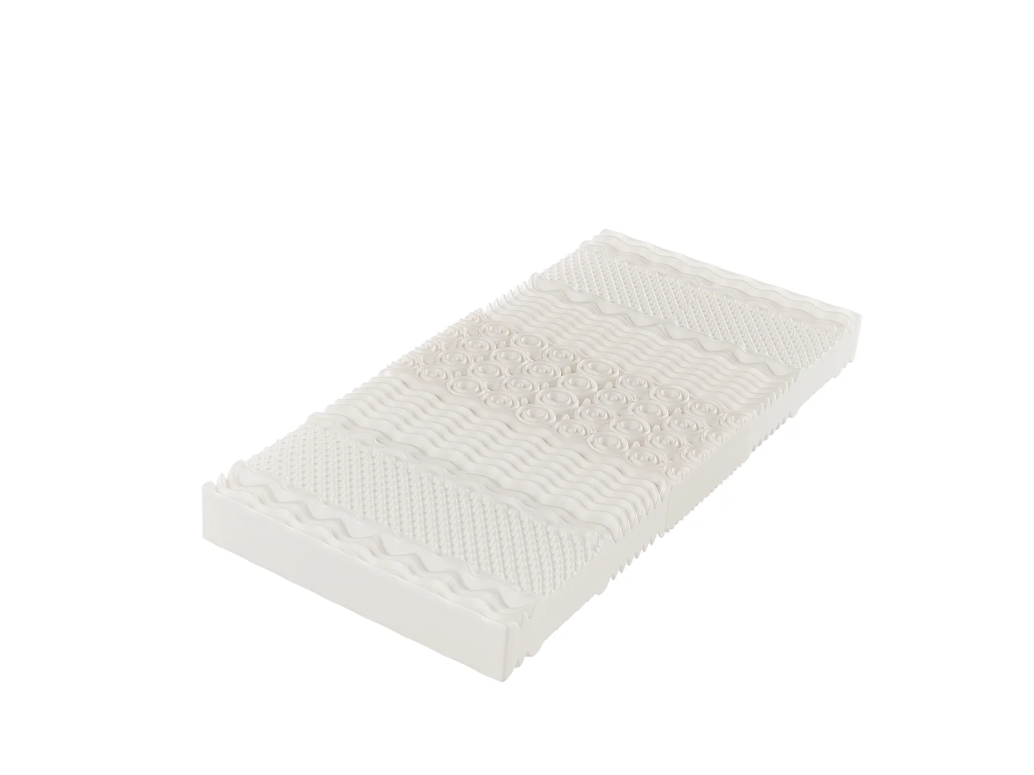 Cold foam mattress 90x200, 7 zones, 20 cm high, H3, with handles and washable zipped cover