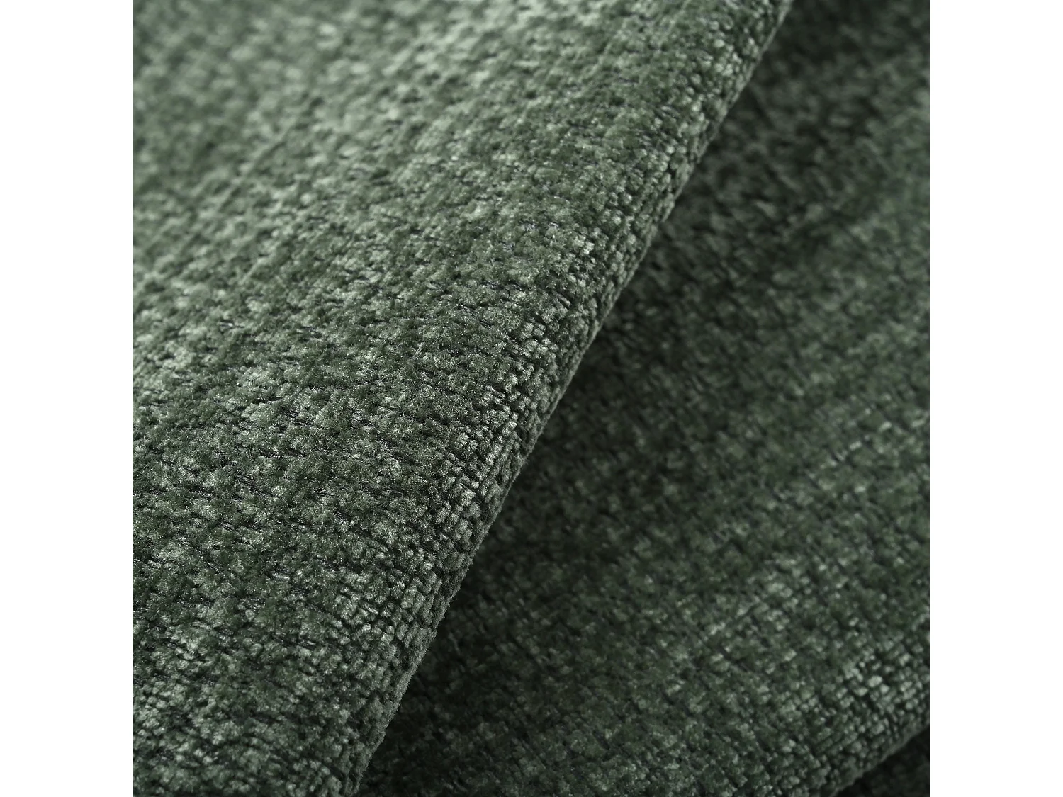 Canapé d'angle moderne  222,5 × 154,5 × 76,5 cm - 3 places - avec 1 repose-pieds - tissu chenille - vert foncé