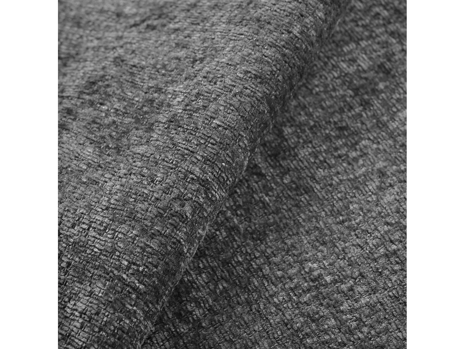 Canapé d'angle moderne  222,5 × 154,5 × 76,5 cm - 3 places - avec 1 repose-pieds - tissu chenille - gris foncé
