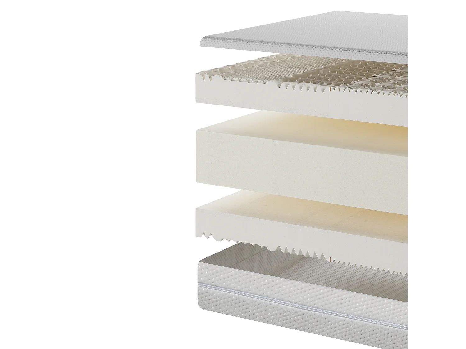 Matelas mousse froide 180x200, 7 zones, 20 cm, H3, poignées, housse lavable zippée, climatique