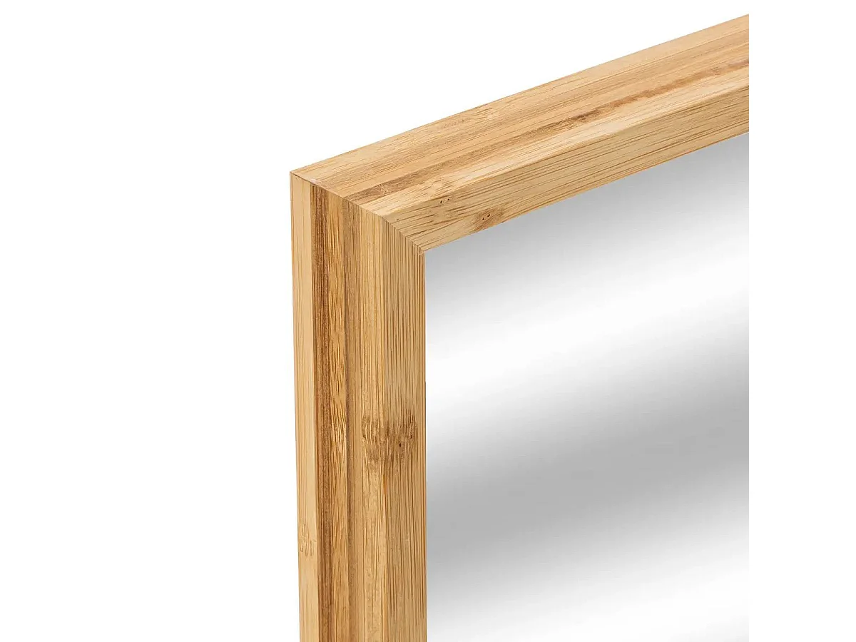 Miroir Mural "Bambou" 44cm Naturel