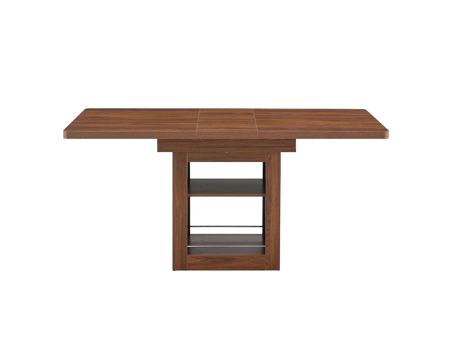 Uitschuifbare eettafel 130(160) x 80 cm met plank - Bruin