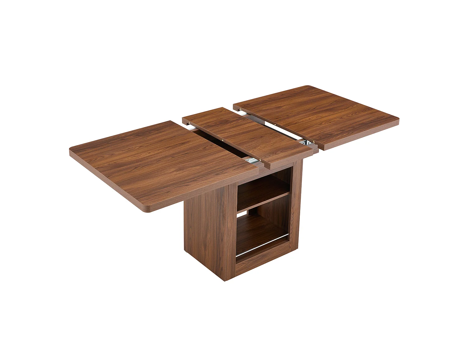 Uitschuifbare eettafel 130(160) x 80 cm met plank - Bruin