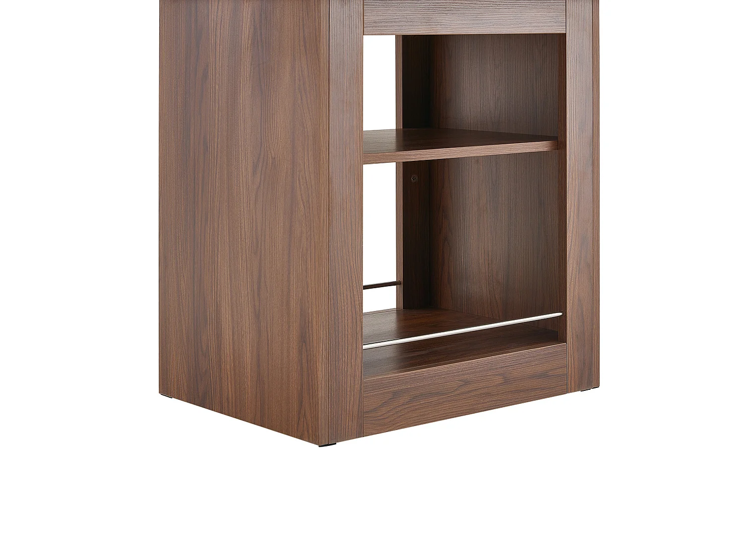 Uitschuifbare eettafel 130(160) x 80 cm met plank - Bruin en zwart