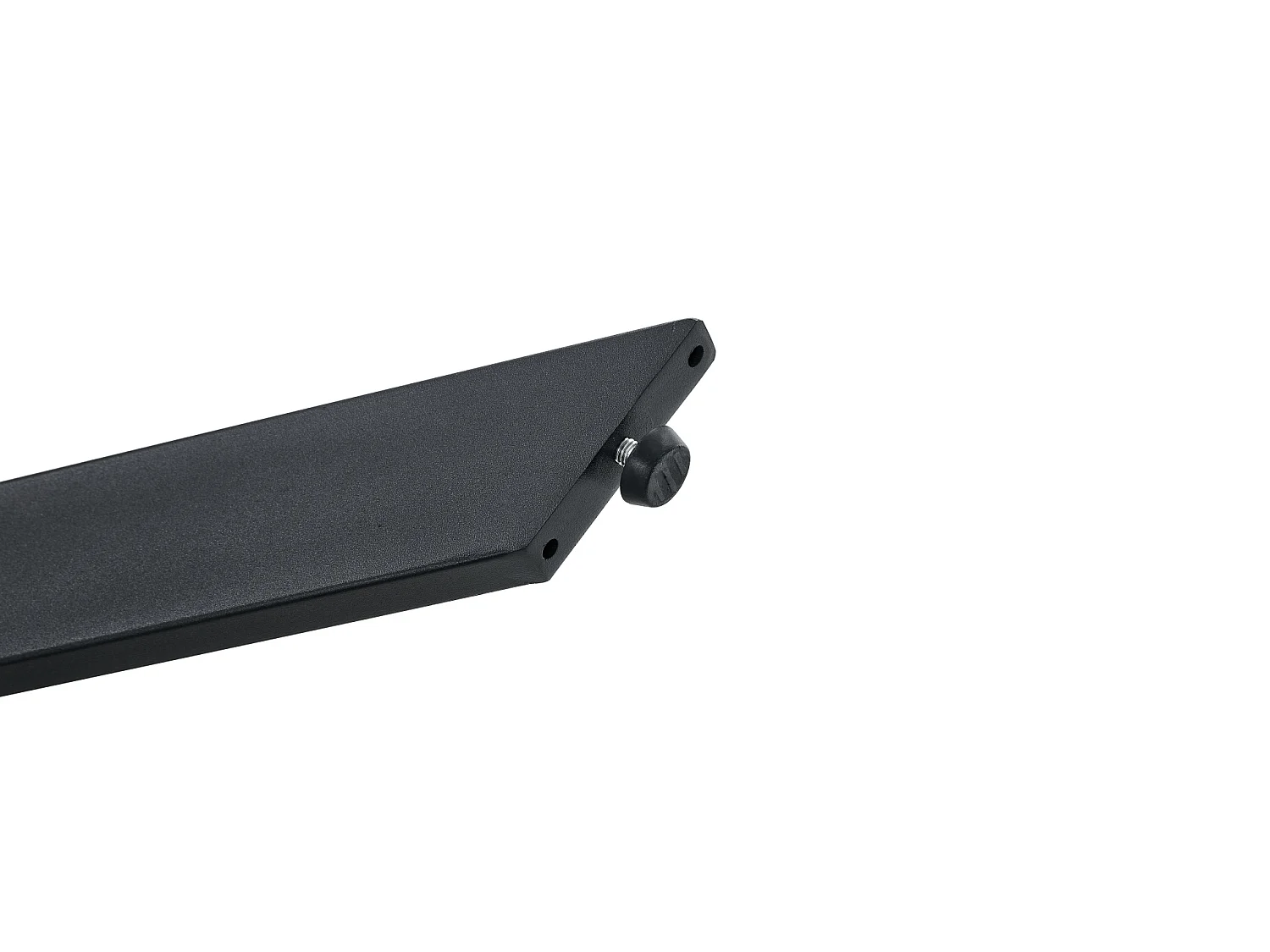 Table à manger ronde 110 cm avec piètement X en métal noir - Naturel foncé