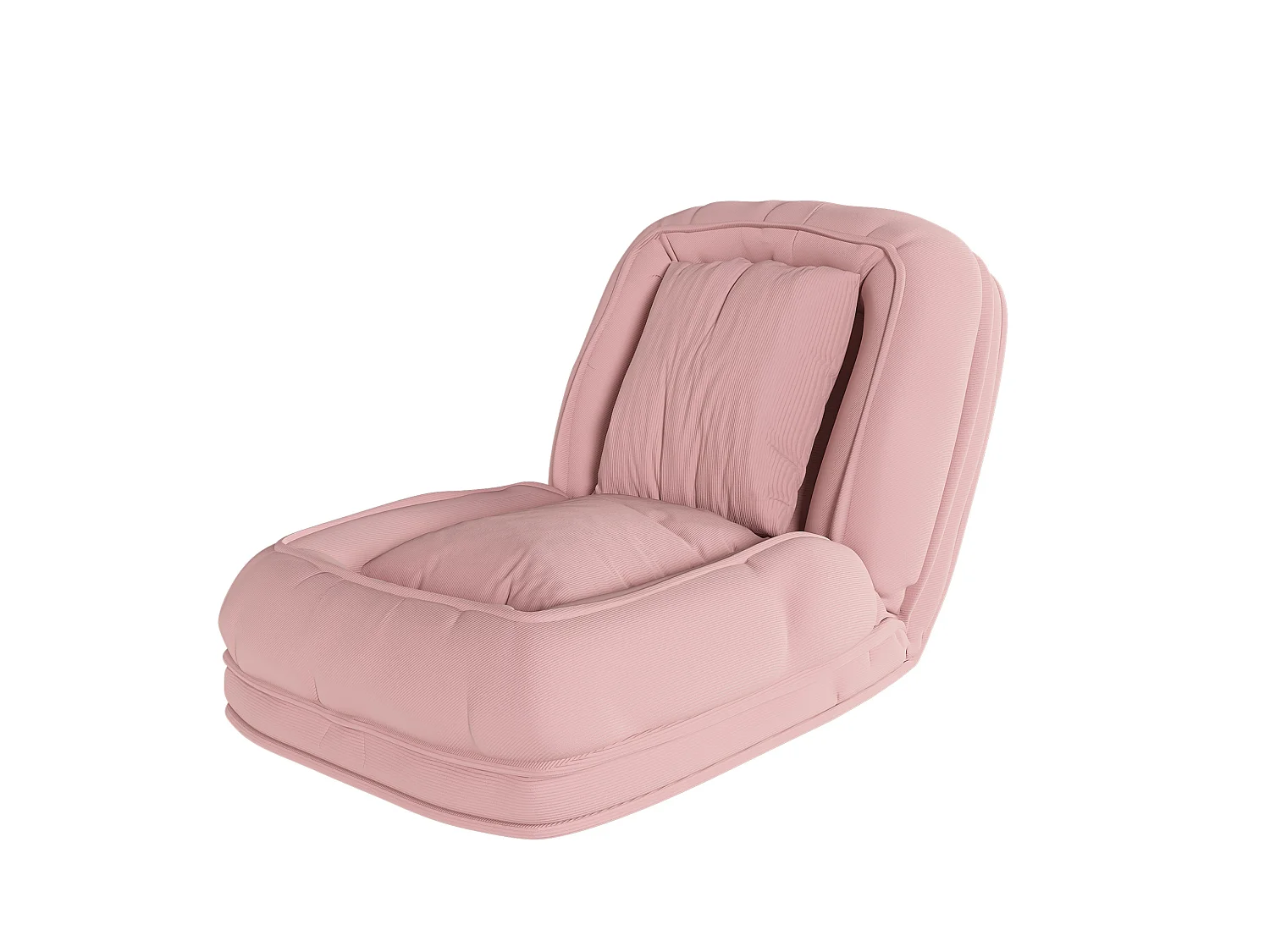Poltrona ergonómica convertível com 5 posições e 2 almofadas - Tecido rosa