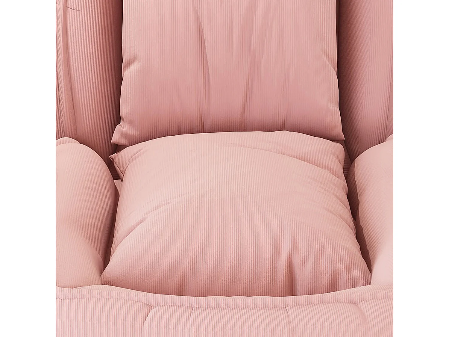 Poltrona ergonómica convertível com 5 posições e 2 almofadas - Tecido rosa