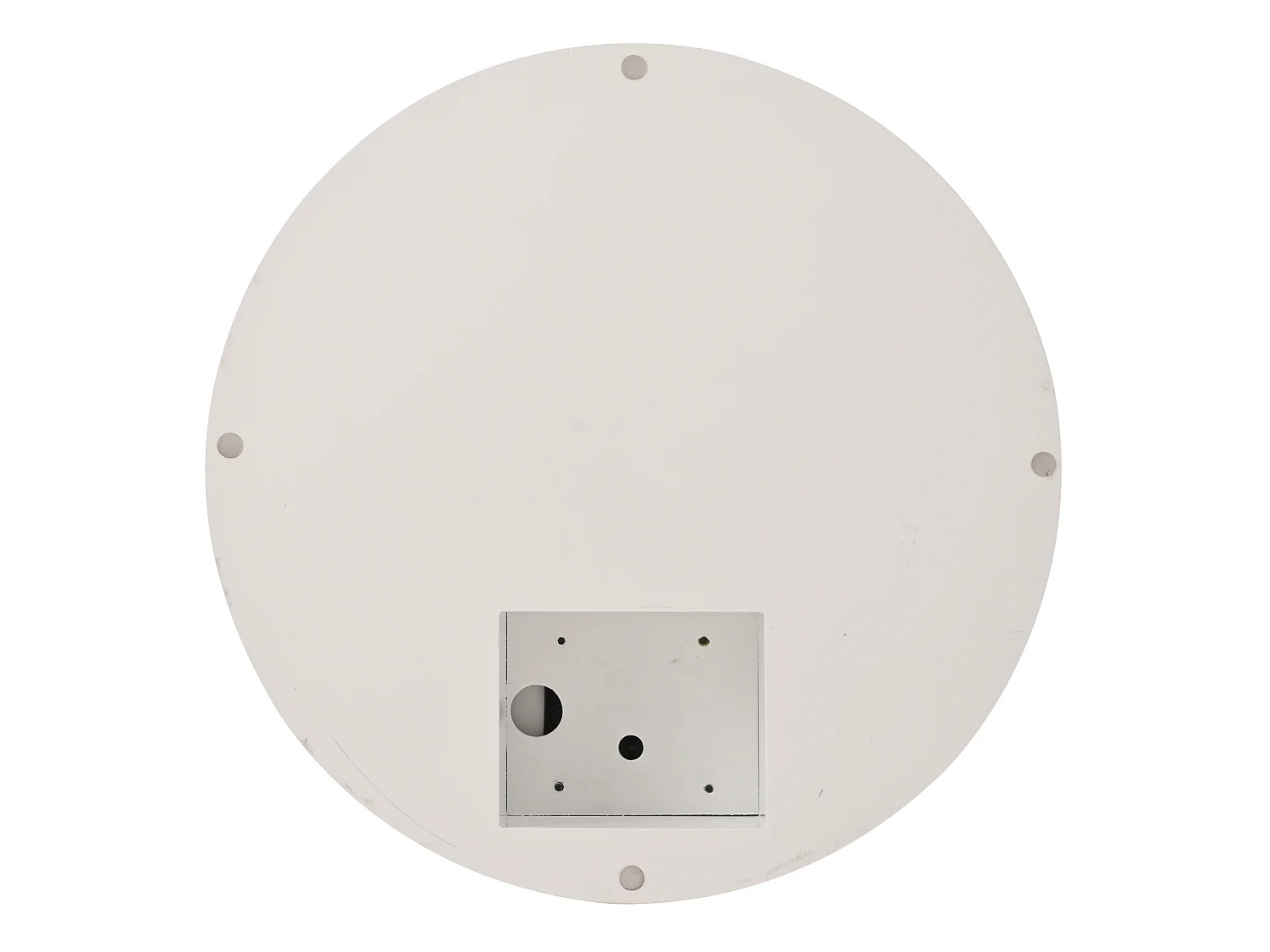 Tavolino da caffè rotondo girevole a 360° 70x70x35,5 cm bianco con LED
