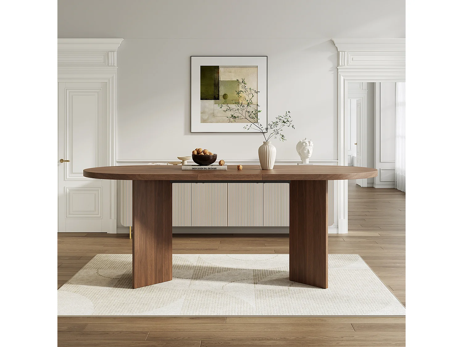 Eettafel 160 x 80 cm voor 6 tot 8 personen - Bruin